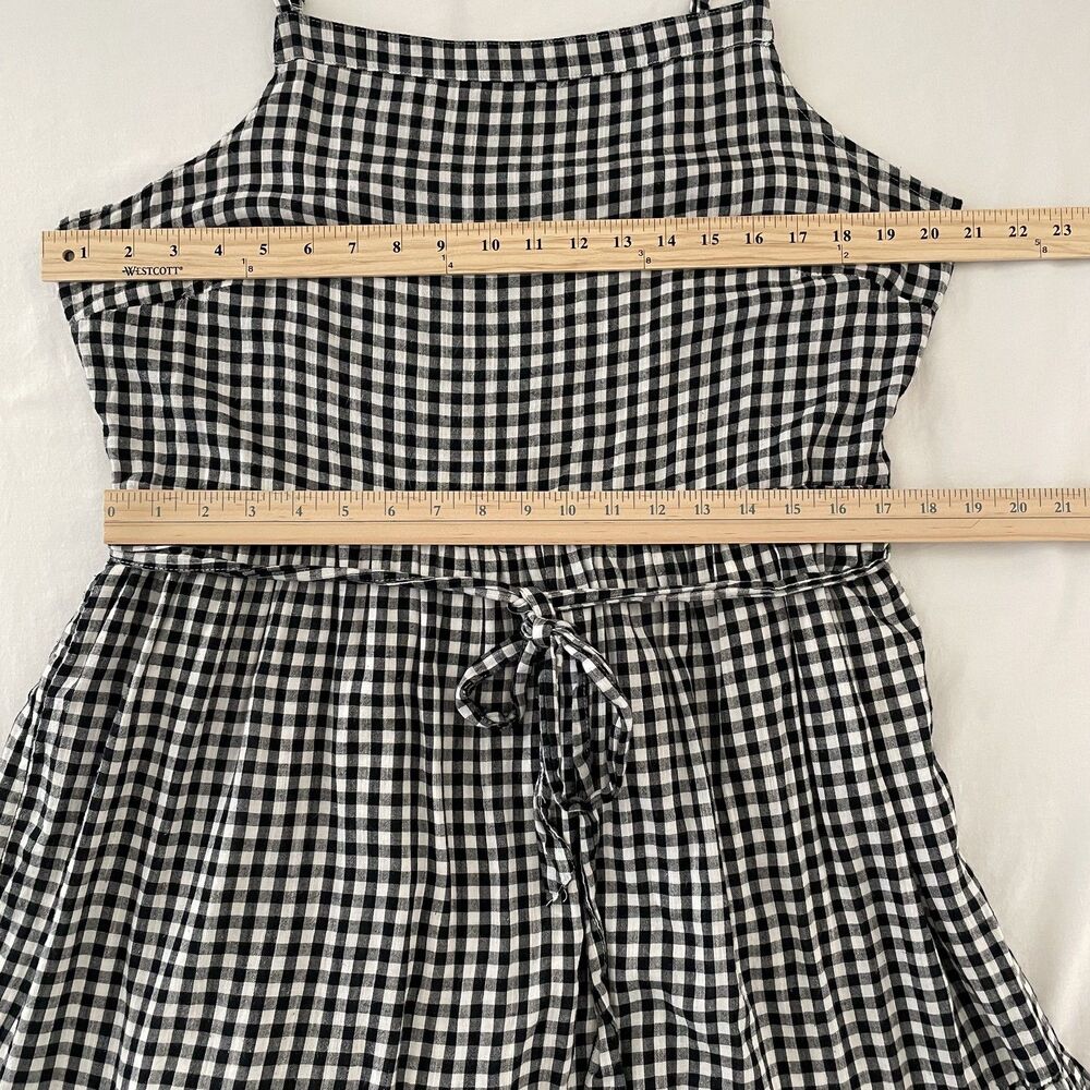 Old Navy Tiered Maxi Dress Sleeveless Gingham Black White Women's Size XL - Picture 9 of 15